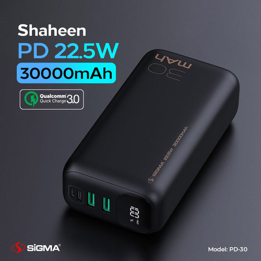 Sigma Shaheen Power Bank 30000mAh PD-30 image 1