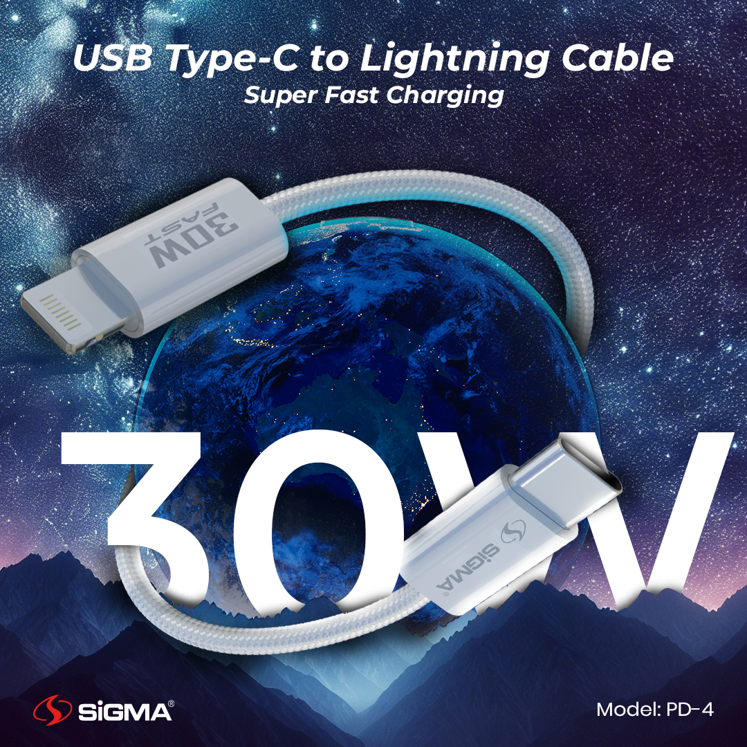 Sigma 30W PD SERIES CABLE Lightning to C Model: PD-4 image 2