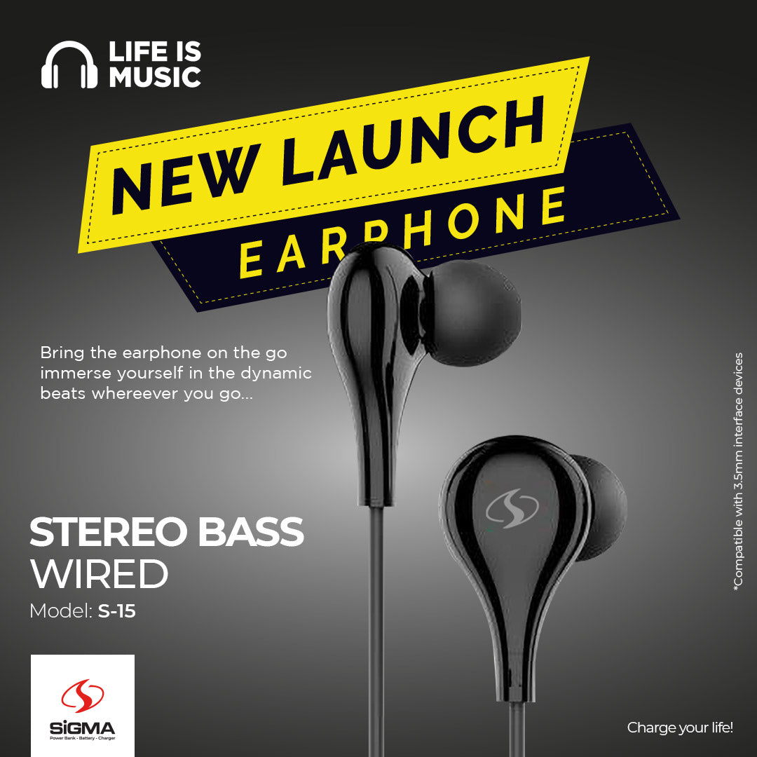 Sigma Hi-Definition Stereo Earphones S15 image 4