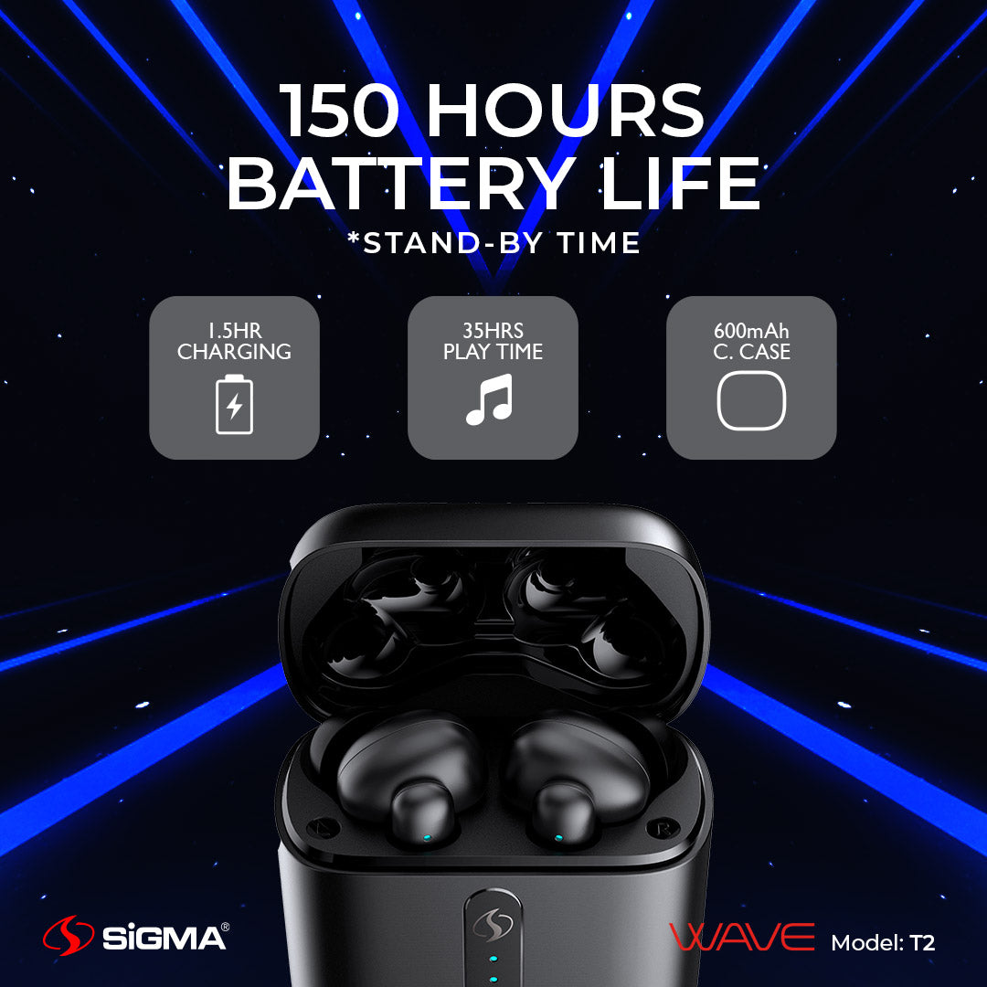 Sigma Wireless EarBuds WAVE T2 TWS image 2