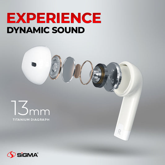Sigma wireless Earbuds Wave T6 TWS image 1