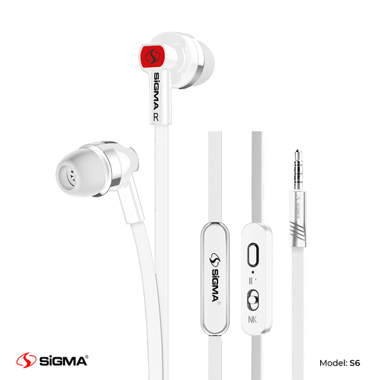 Sigma S6 High Quality Stereo Earphones image 1
