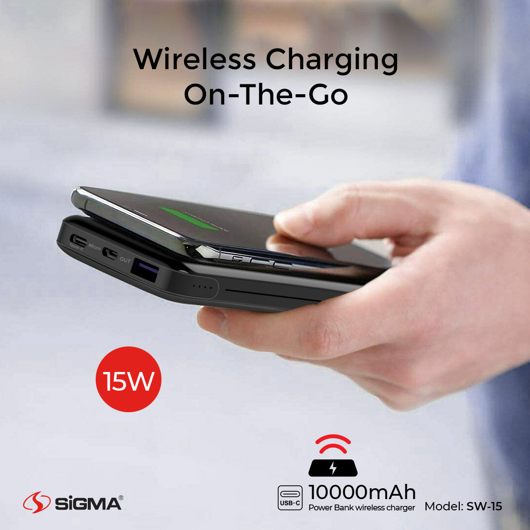 Sigma Wireless Power Bank 10000mAh SW-15 image 4