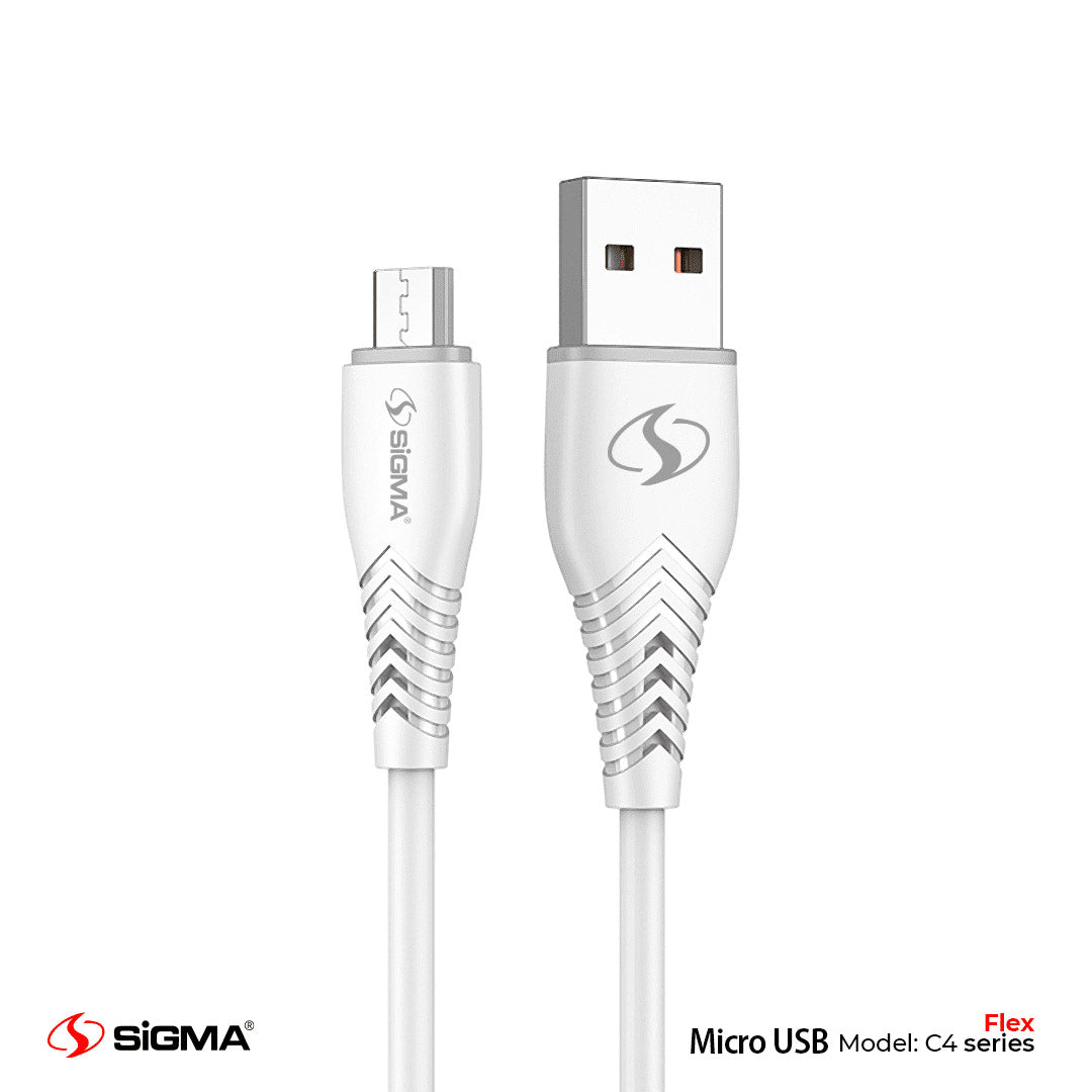 Sigma Flex Micro Cable - 2.4A Auto Disconnect - C4 - Black image 2