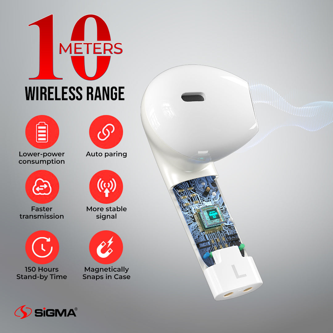Sigma wireless Earbuds Wave T6 TWS image 3