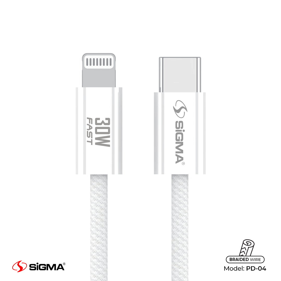 Sigma 30W PD SERIES CABLE Lightning to C Model: PD-4 image 0