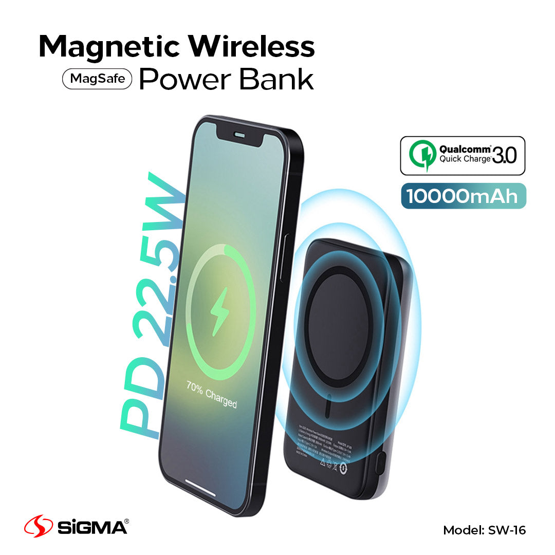 Sigma Wireless Power Bank 10000mAh SW-16 MagSafe image 4