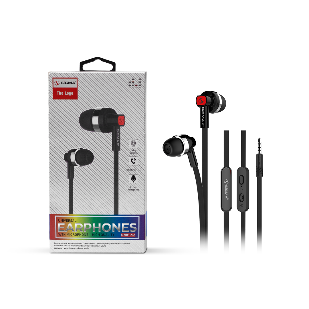 Sigma S6 High Quality Stereo Earphones image 3