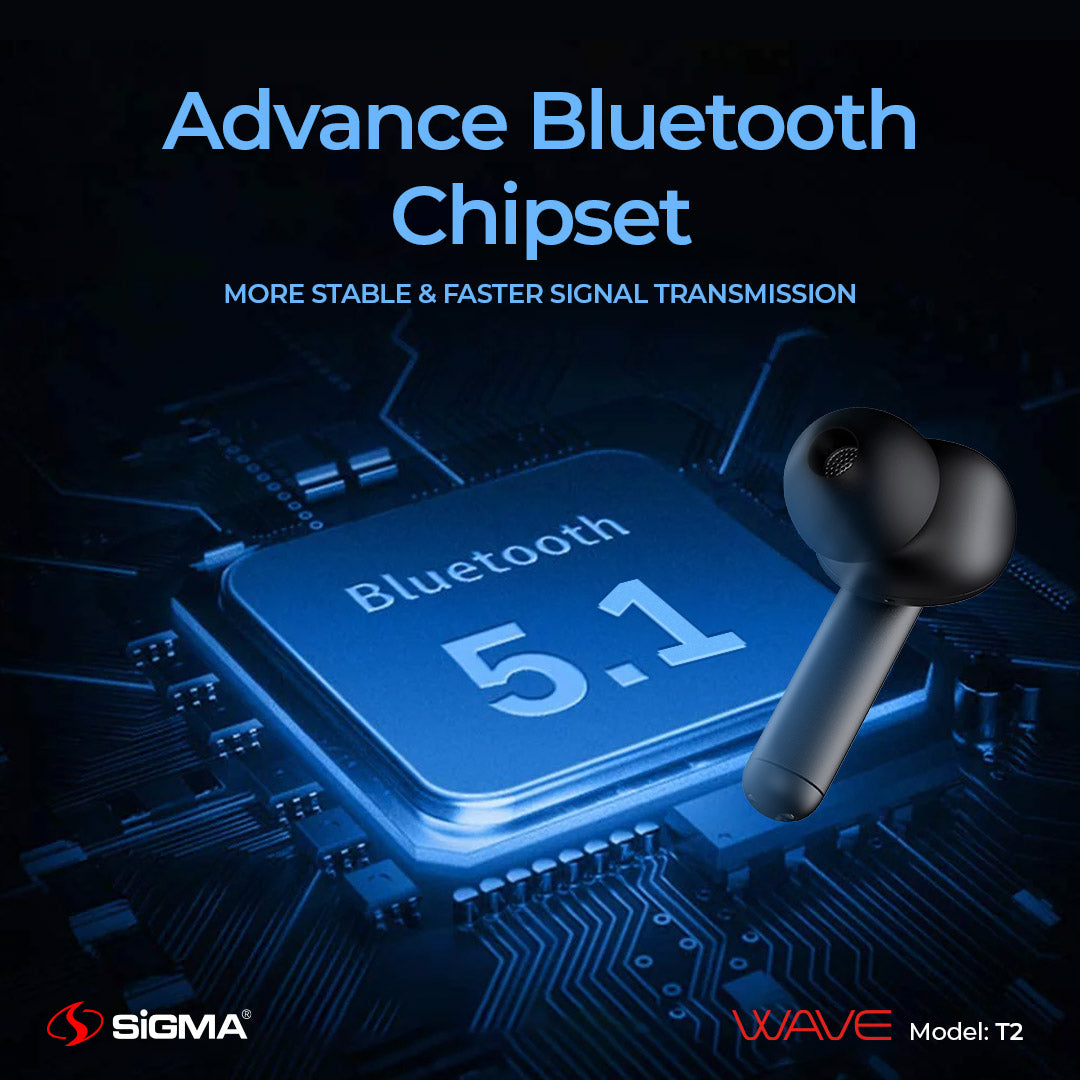 Sigma Wireless EarBuds WAVE T2 TWS image 3