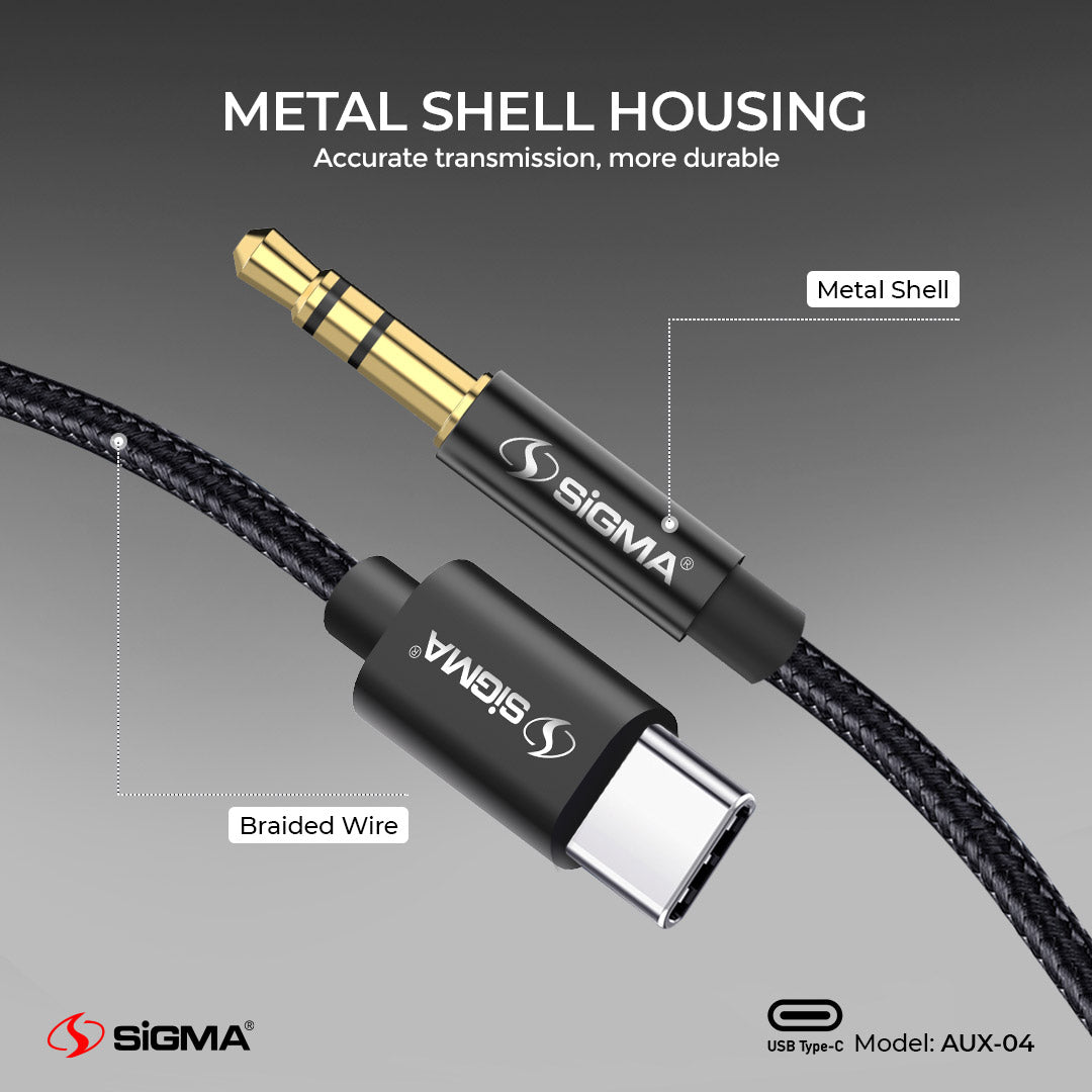 Sigma USB Type C to 3.5mm Audio Cable AUX-04 image 2