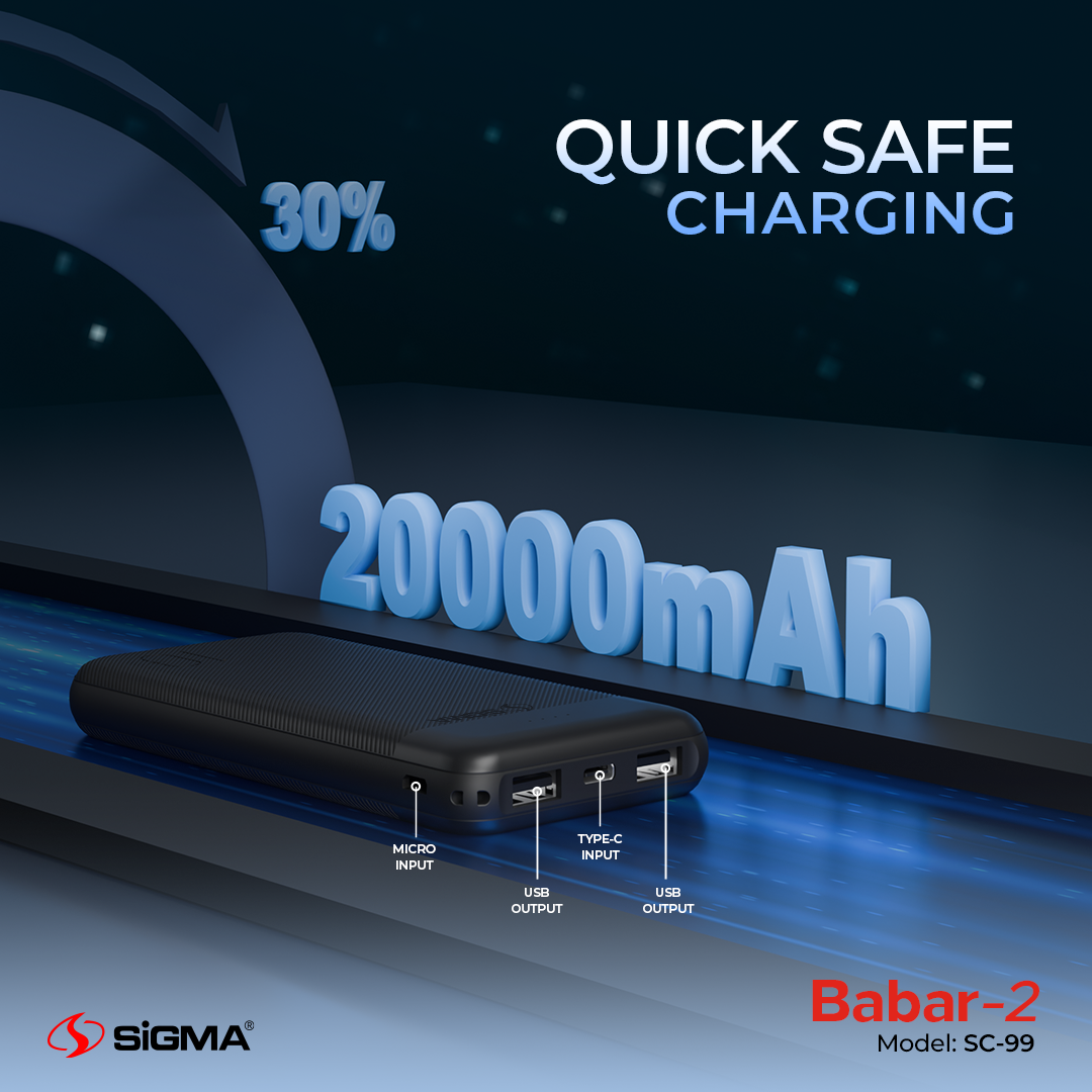 Sigma BABAR-2 POWER BANK 20000 MAH SC-99 image 3