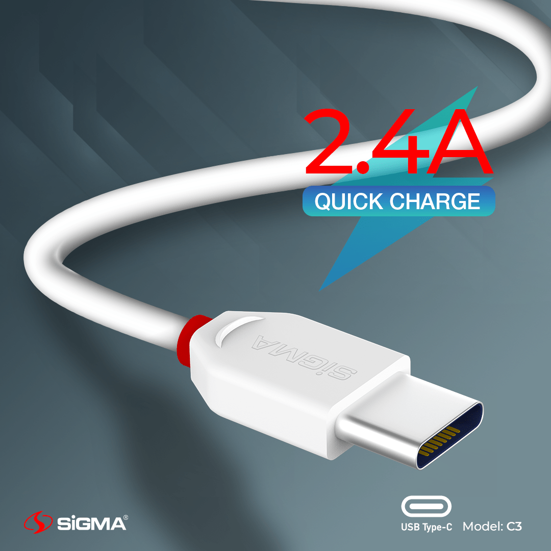 Sigma HIGH SPEED C3 CABLE 2.4A (Type-C) image 3