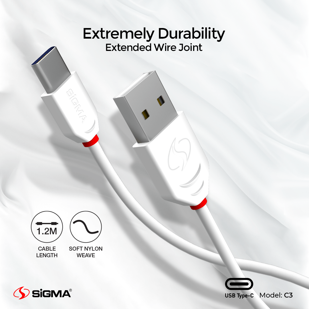 Sigma HIGH SPEED C3 CABLE 2.4A (Type-C) image 2