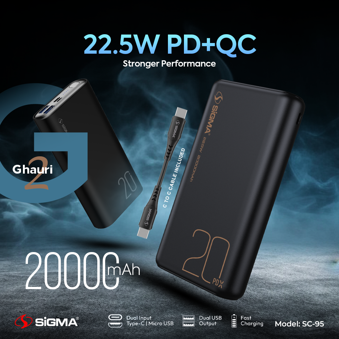 Sigma SC-95 POWER BANK (20,000mAh) Ghauri-2 image 3