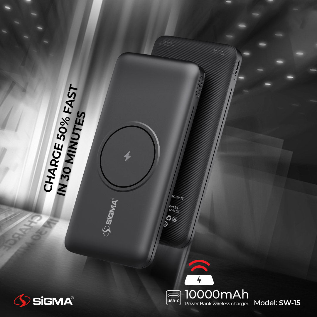 Sigma Wireless Power Bank 10000mAh SW-15 image 3