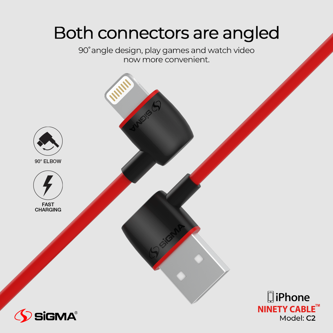 Sigma C2 - Ninety Cable Lighting For iPhone Auto Disconnect image 4