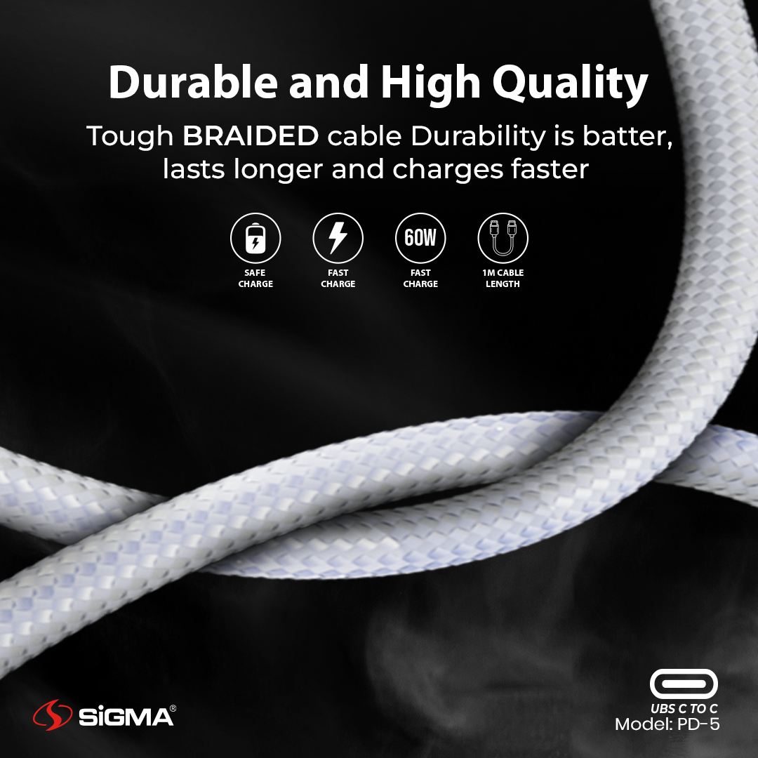 Sigma 60W PD SERIES CABLE C to C Model: PD-5 image 3