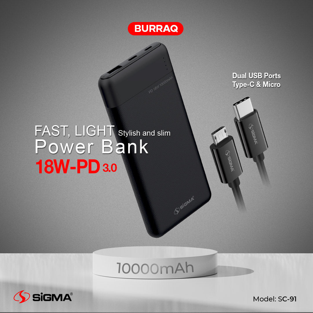 Sigma Burraq Power Bank 10000mAh SC-91 image 4