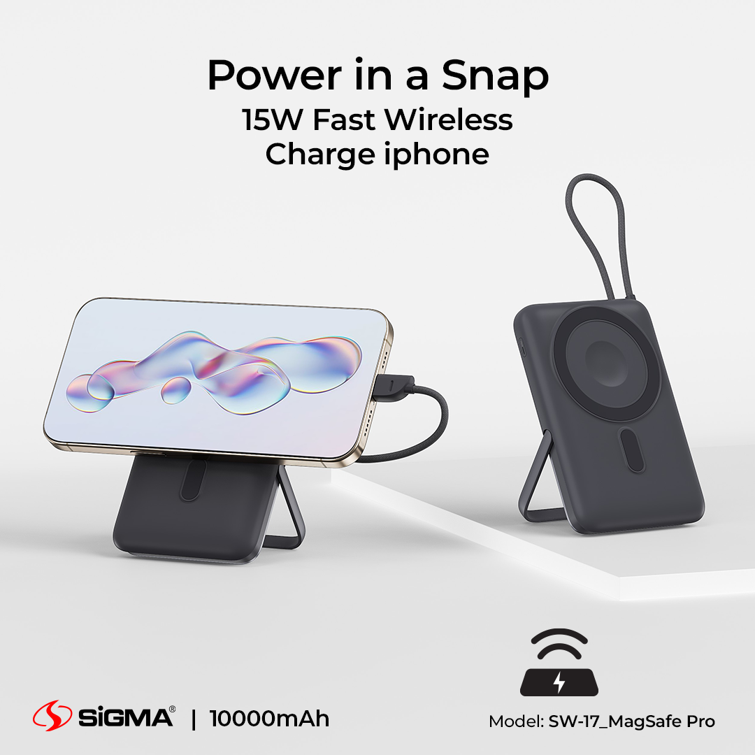 Sigma Wireless Power Bank 10000mAh SW-17 MagSafe Pro image 3