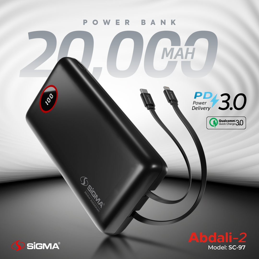 Sigma ABDALI-2 (2in1) POWER BANK 20000 mAh SC-97 image 2