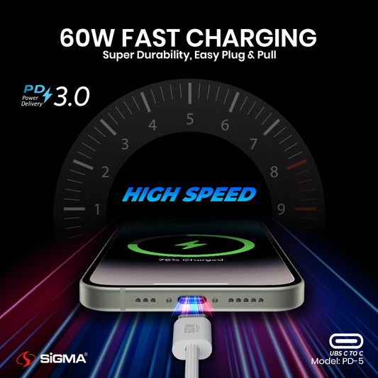 Sigma  60W PD SERIES CABLE C to C Model: PD-5 image 1