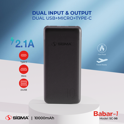 Sigma BABAR-1 POWER BANK 10000 MAH SC-98 image 2