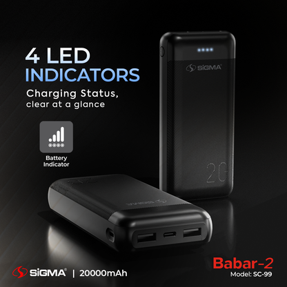 Sigma BABAR-2 POWER BANK 20000 MAH SC-99 image 4
