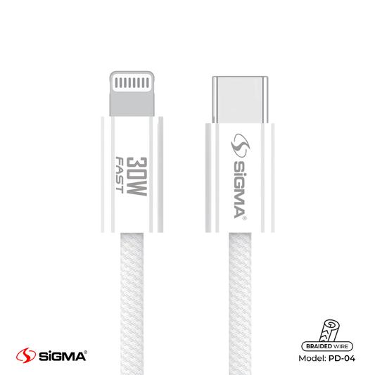 Sigma 30W PD SERIES CABLE Lightning to C Model: PD-4 image 0