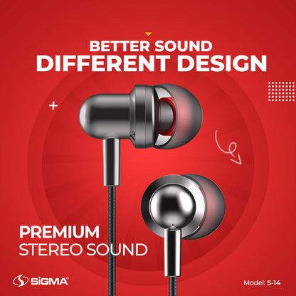 Sigma Premium Stereo Earphones S14 image 2