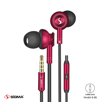 Sigma Groove Earphones High Quality S-25 image 1