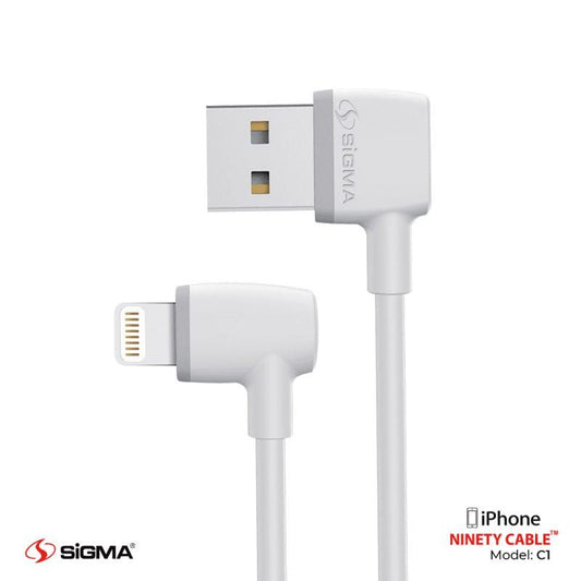 Sigma C1 - Auto Disconnect 90 Degree 2.4A Ninety Cable  - Lightning image 1