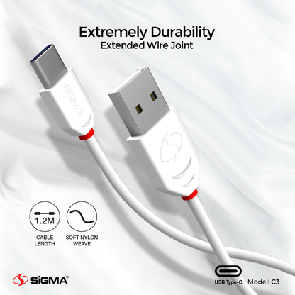 Sigma HIGH SPEED C3 CABLE 2.4A (Type-C) image 2
