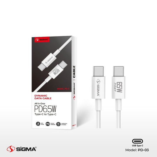 Sigma 65W PD C to C Fast Charging Cable - PD-3 image 0