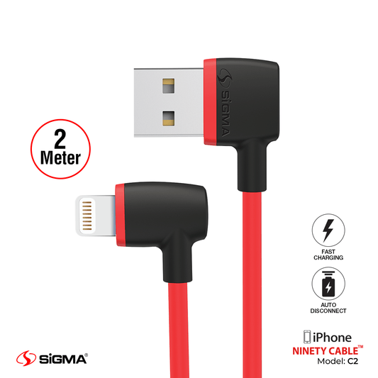 Sigma C2 - Ninety Cable Lighting For iPhone Auto Disconnect image 0