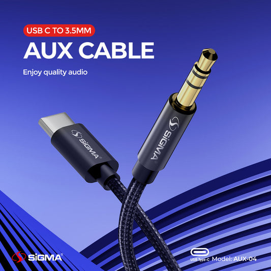 Sigma USB Type C to 3.5mm Audio Cable AUX-04 image 1