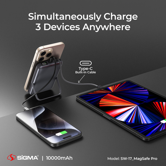 Sigma Wireless Power Bank 10000mAh SW-17 MagSafe Pro image 1