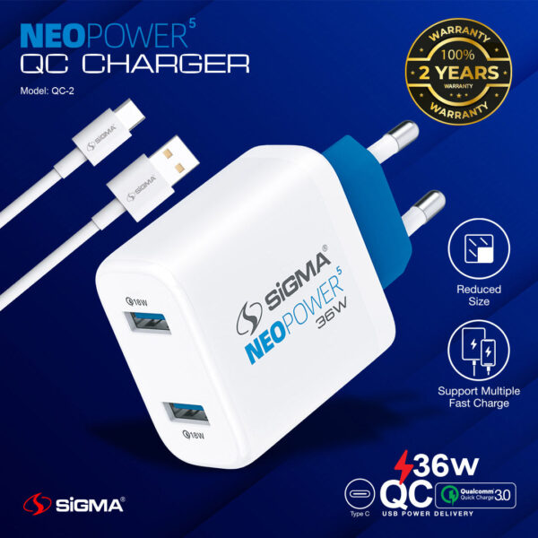 sigma neo power charger qc2