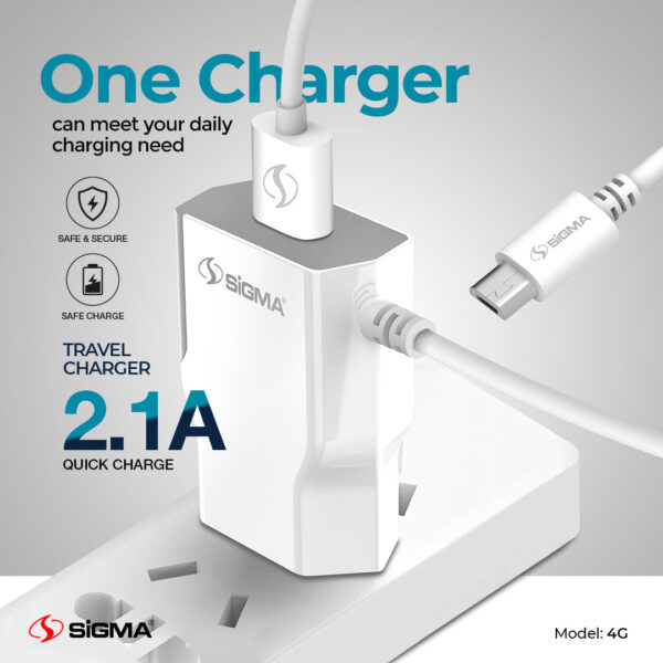 sigma travel charger 4g micro
