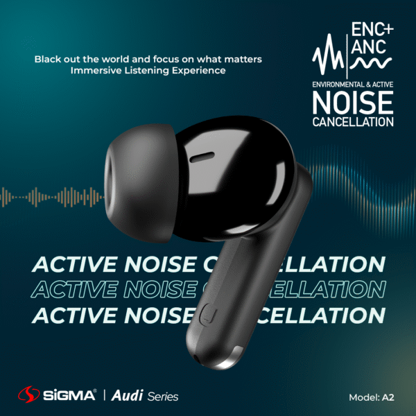 sigma audi wireless earbuds a 2 anc+enc