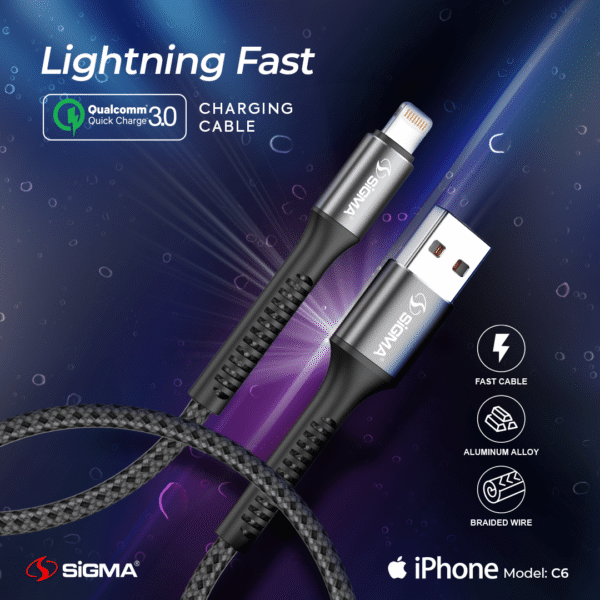 sigma braided cable c6 lightning box
