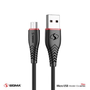 sigma flex micro cable 2.4a auto disconnect c4 black