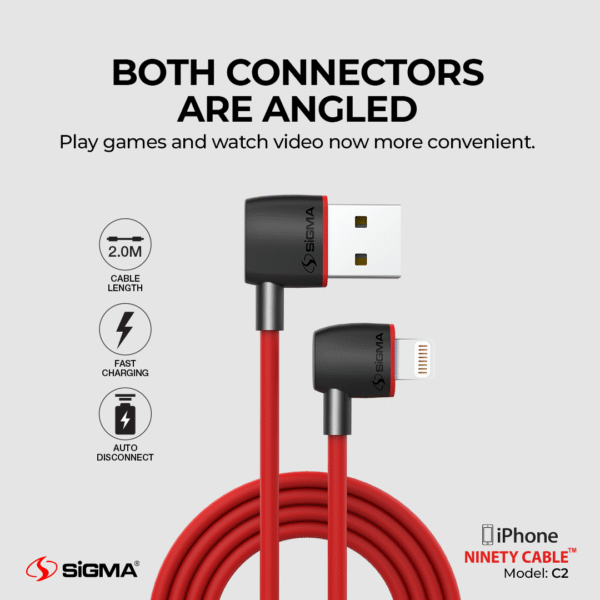 sigma c2 ninety cable lighting for iphone auto disconnect
