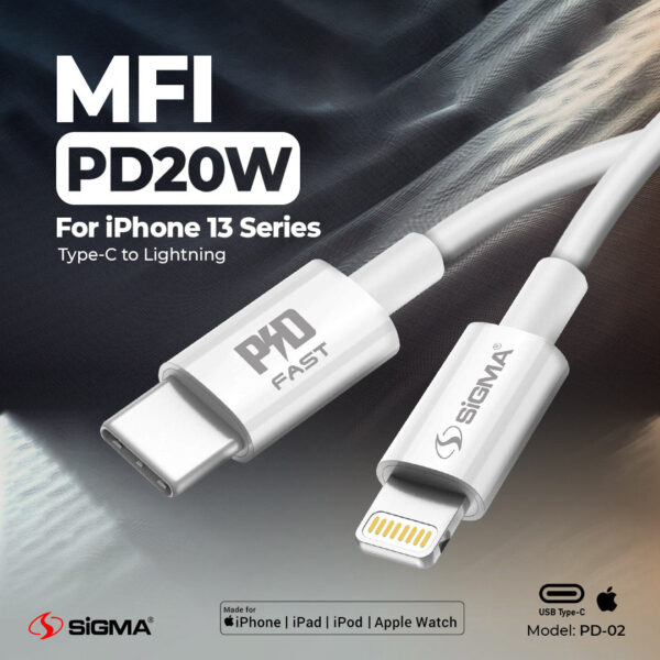sigma 20w fast charging cable pd2