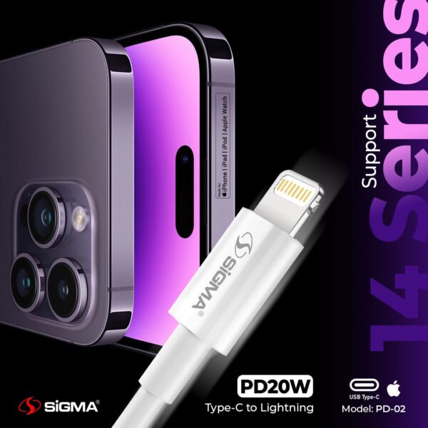 sigma 20w fast charging cable pd2