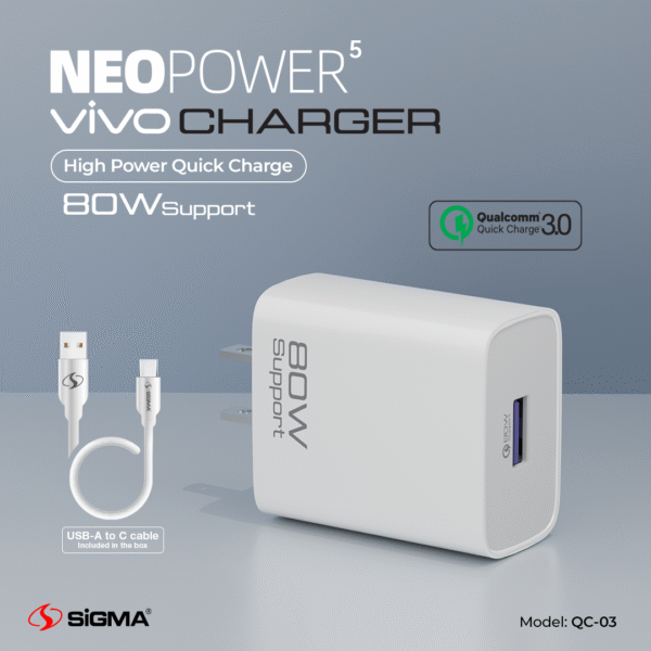 sigma neo power 80w qc charger qc 3