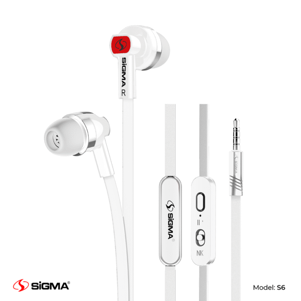 sigma s6 high quality stereo earphones