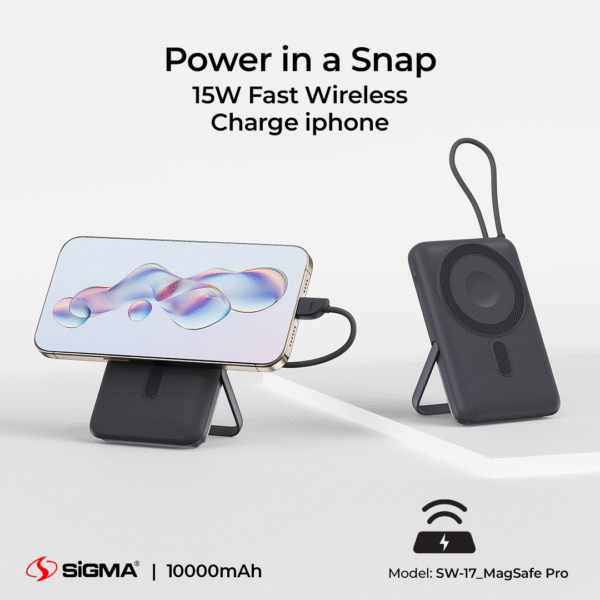 sigma wireless power bank 10000mah sw 17 magsafe pro