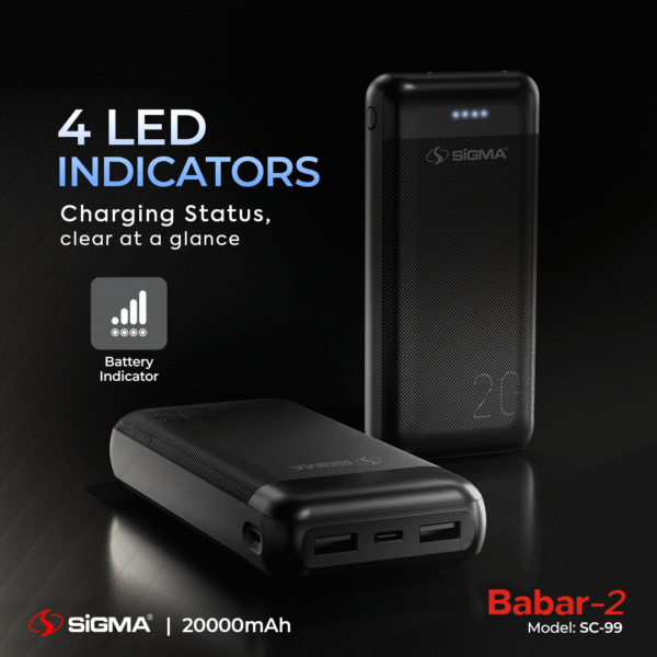 sigma babar 2 power bank 20000 mah sc 99