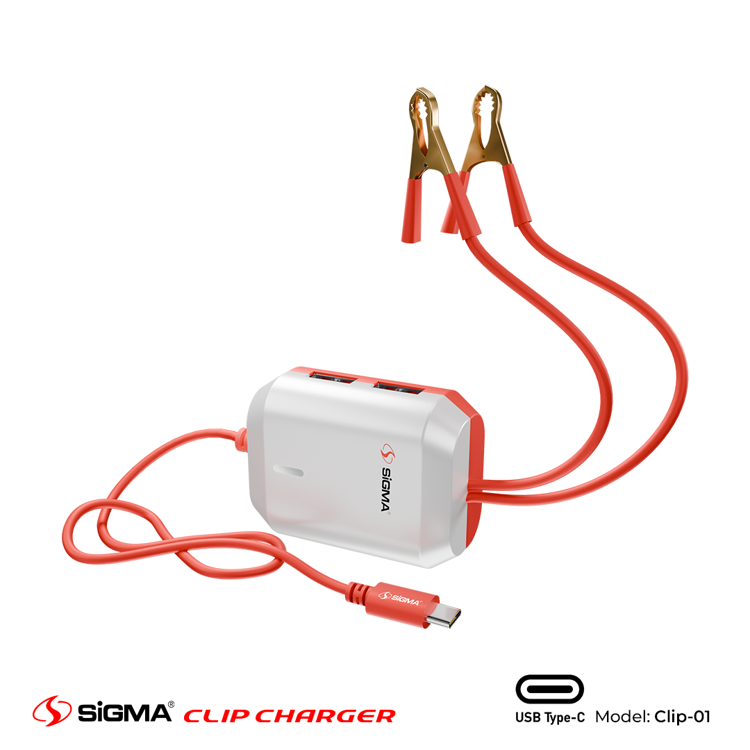 Sigma Clip Charger with 2DC Clamps Clip-1 (TYPE-C) - Sigma Official
