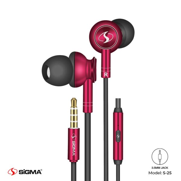 sigma groove earphones high quality s 25